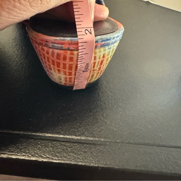 Vintage 1980s/90s Vaneli Multicolor Slingback Peep Toe Wedges – Size 8.5N - Picture 10 of 10